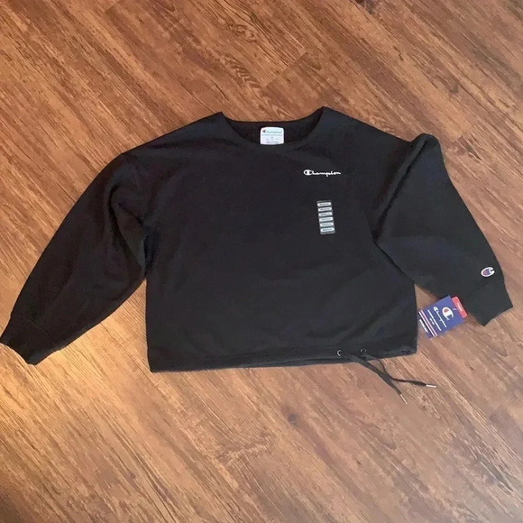 Champion Cropped Sweatshirt French Terry Top Size Medium New - Picture 2 of 10